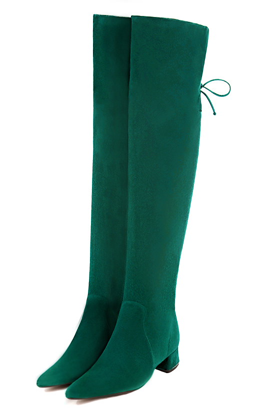 Emerald green thigh high boots on sale